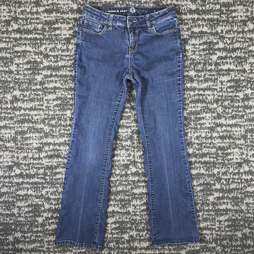 Westbound W62 Bootcut Jeans Women 4P Blue Dark Wash Signature Fit Stretch Denim